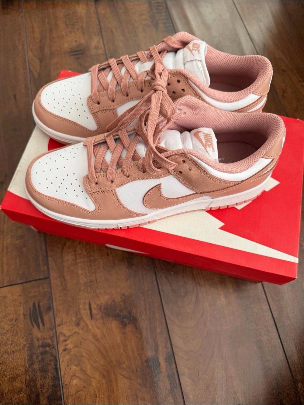 Nike Dunk Low White and Rose Whisper - Picture 5 of 5